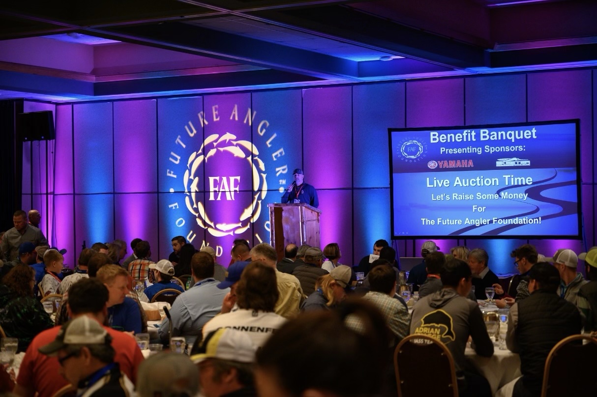 The Future Angler Foundation's benefit banquet and live auction at the NPAA conference in 2023.