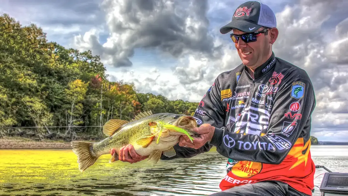 Kevin VanDam out on the water.