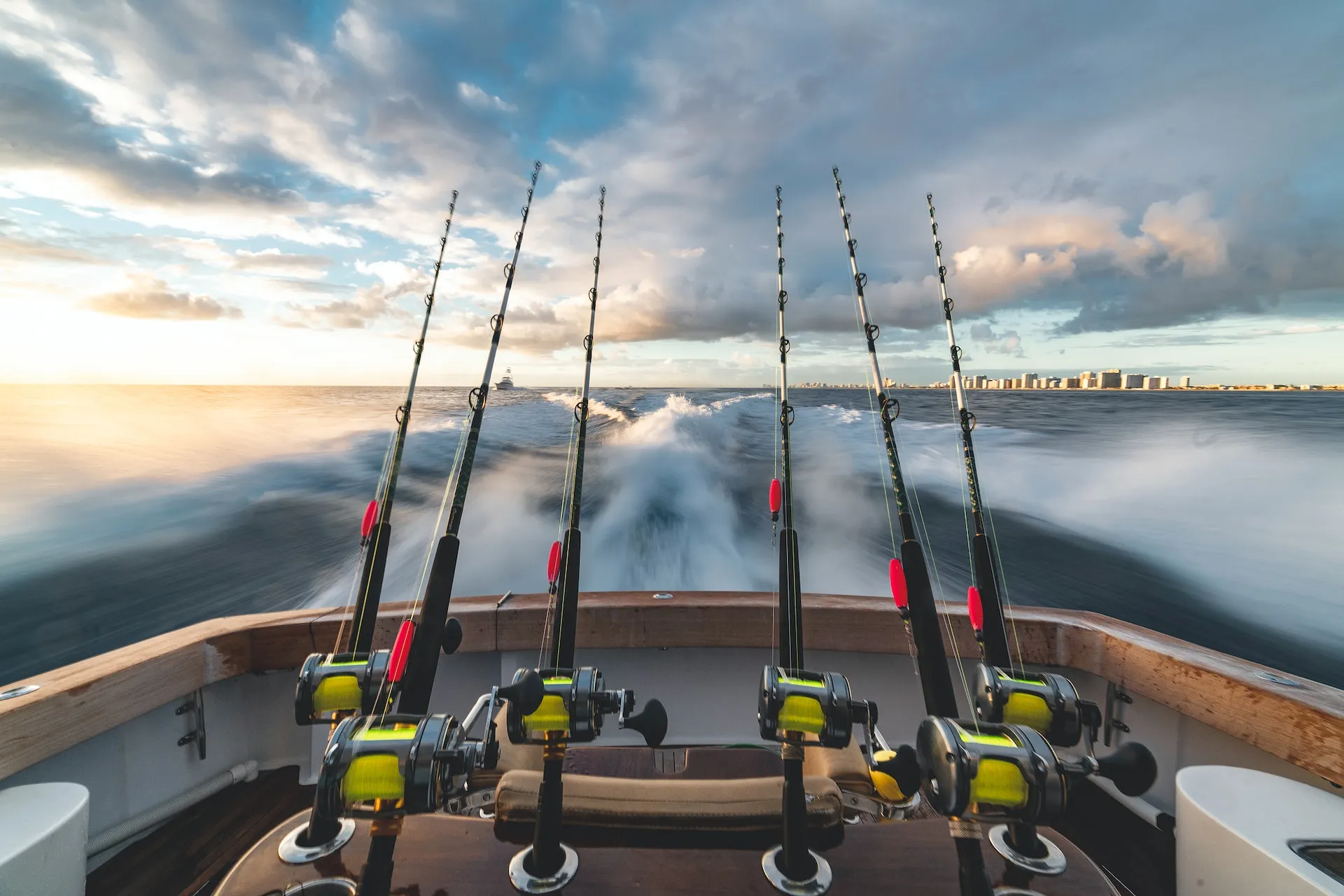 boat with rods